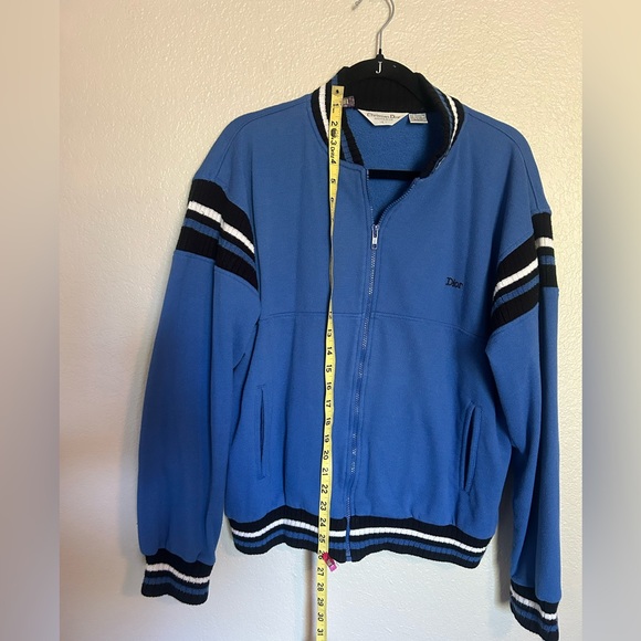Dior Blue Track Sweater with Textured Fabric - Picture 6 of 10